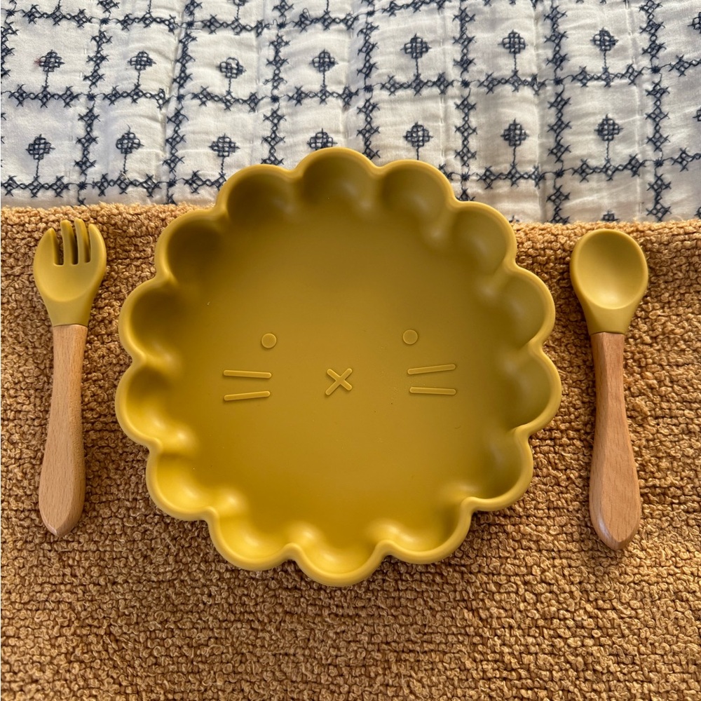 Silicone baby feeding set